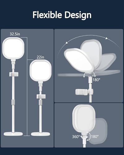 Desk Ring Light with Stand for Computer