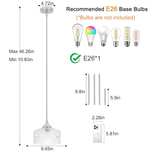 Modern Brushed Nickel Pendant Lights Kitchen Island