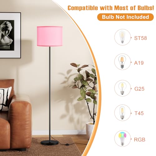 60'' Modern Floor Lamp with Shade