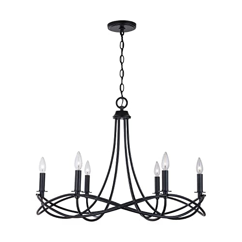 Capital Lighting 431661MB Sonnet Waving Metal Frame Candle Chandelier