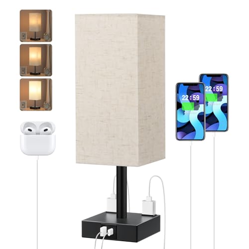 Beige Touch Table Lamp for Bedroom