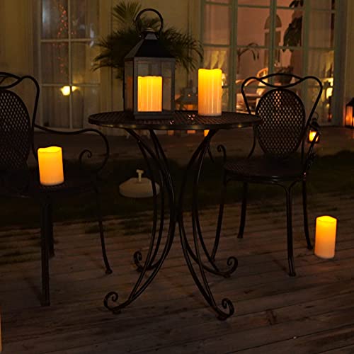 6" x 4" Large Waterproof Outdoor Flameless Candles with Remote Control and Timer (2 Count)