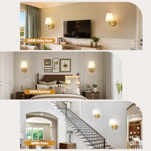 Battery Operated Wall Sconces set of Two (2 Count)
