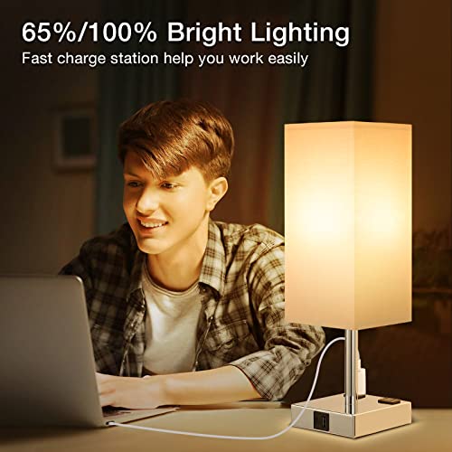Touch Table Lamps Set of 2 for Bedroom (2 Count)