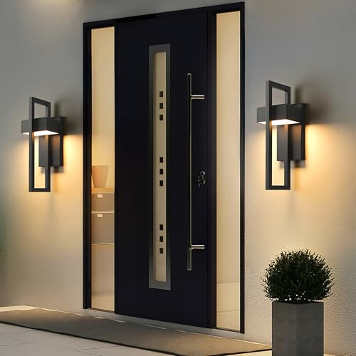 Modern Outdoor Wall Lights 3000K Integrated LED Outdoor Wall Sconces Lighting (2 Count)