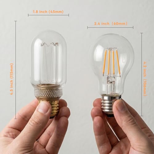 Decorative Light Bulb E26 Vintage Edison LED Dim Soft Warm Clear T45