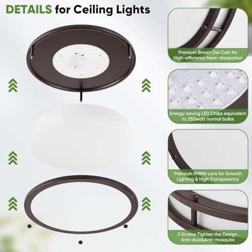 2 Pack 36W LED Ceiling Lights (2 Count)