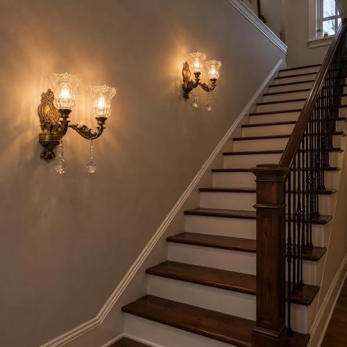 Vintage Style Crystal Sconces