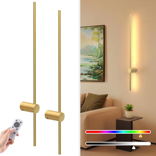 35.4 Inch Battery Operated Wall Sconce Set of 2 (2 Count)