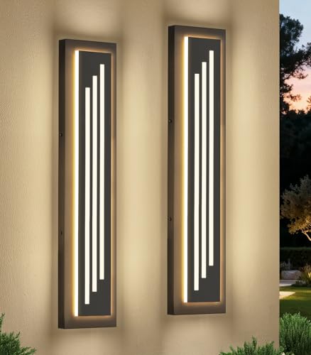 23.6'' LED Outdoor Wall Lights Modern Black Indoor Wall Sconce Lighting