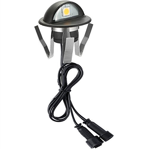 Pack of 6 Warm White LED Deck Lights kit Φ1.38 Outdoor Garden Yard Decoration Lamp Recessed Pathway Step Warm White LED Lighting (6 Count)