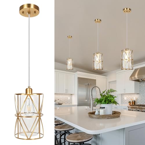 Brushed Gold Pendant Lights Kitchen Island
