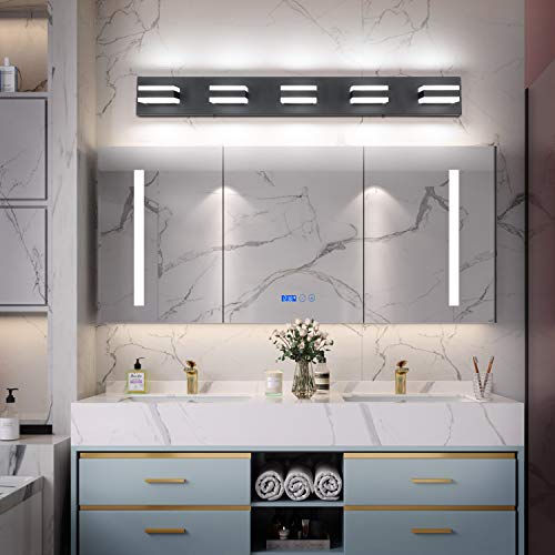 Black Bathroom Vanity Lights Over Mirror Dimmable LED Modern Black Bathroom Lighting Bath Wall Lighting S8568
