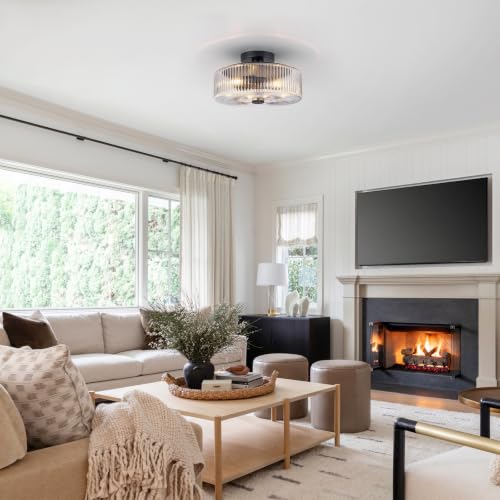 Mid Century Modern Semi Flush Mount Ceiling Light