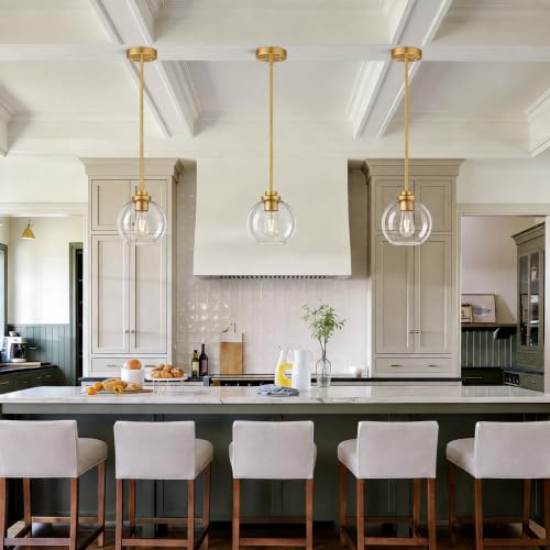 2 Pack Gold Globe Pendant Lights (2 Count)