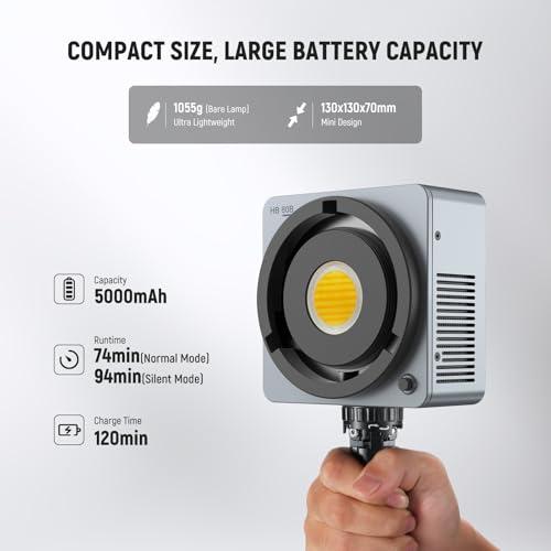 80W LED Video Light with 72Wh Battery