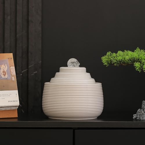Indoor and Outdoor Fountain Water Feature Fall Ceramic Home Office Decoration mini Tabletop Desktop