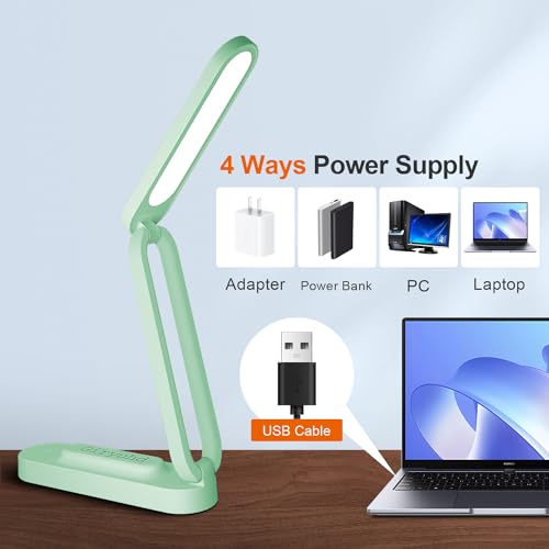 LED Desk Lamp for Office Home & Battery Operated Lamp Rechargeable Lamp Foldable & Portable Light