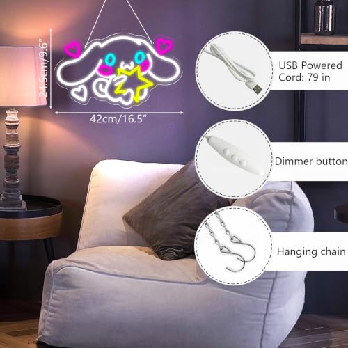 Anime Theme Cartoon LED Neon Sign for Wall Decor (Cinnamoro)