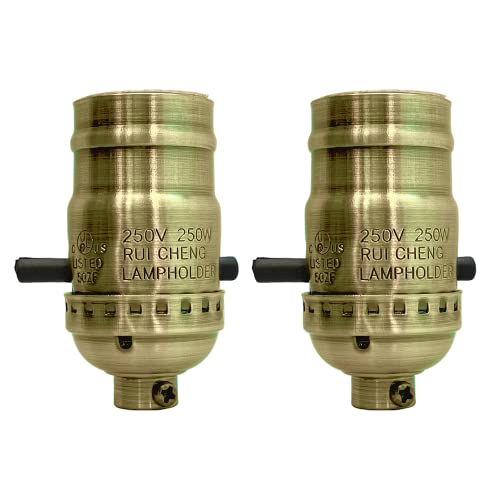 Push Through Lamp Socket for Incandescent or LED Bulbs (2 Count)