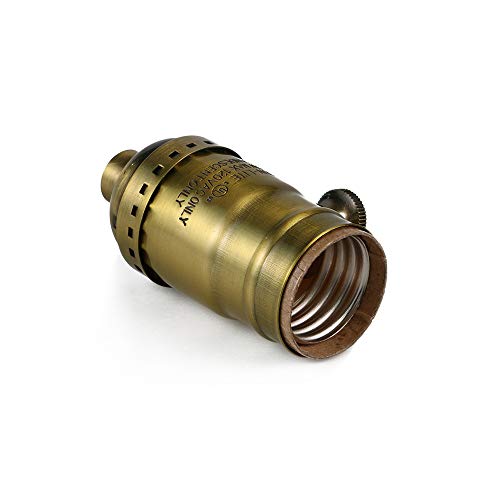 Antique Full Range Dimmer Socket Incandescent Lamp Holder Vintage Edison Pendant Light Socket E26 150 Watt 120 Volt