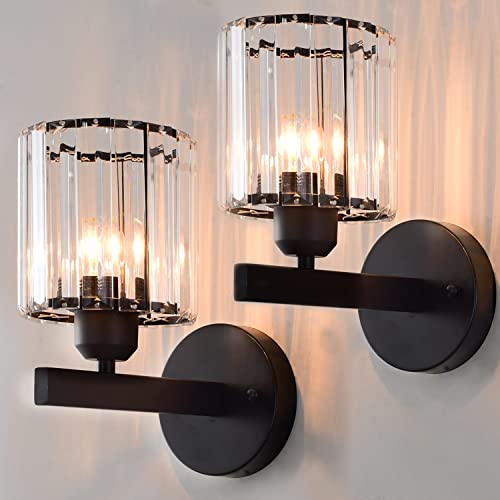 Black Wall Sconces Set of 2