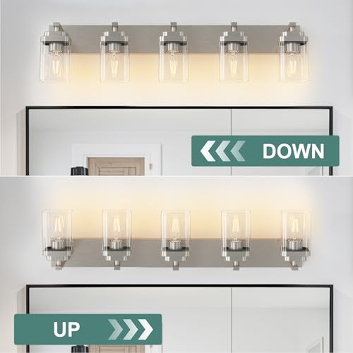 Brushed Nickel Bathroom Light Fixtures