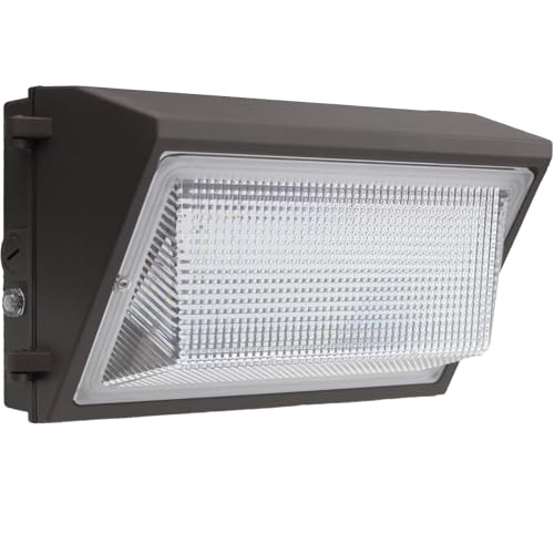 1 10V Dimmable 80W LED Wall Pack Light with Dusk to Dawn Photocell