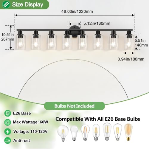 8 Light Bathroom Light Fixtures