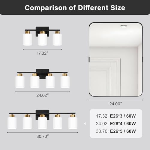 Black and Gold Bathroom Light Fixtures Vanity Lights Over Mirror