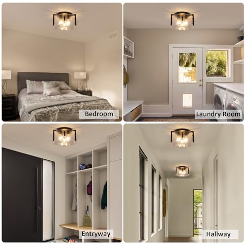 Black Flush Mount Ceiling Light Fixture