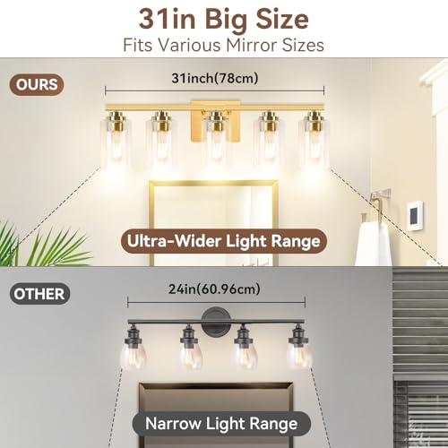 5 Light Bathroom Light Fixtures