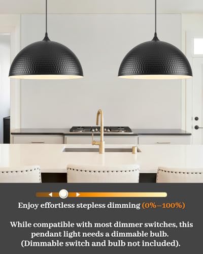 16 inch Hammered Dome Pendant Lights Kitchen Island