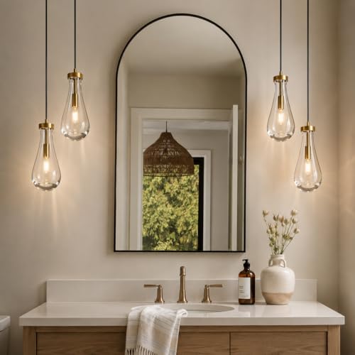 Modern Gold Teardrop Pendant Light (Gold / 2-Light)