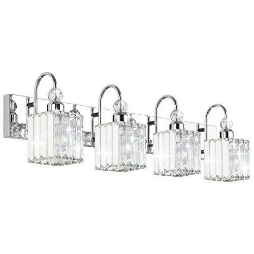 Chrome Crystal Vanity Light 4