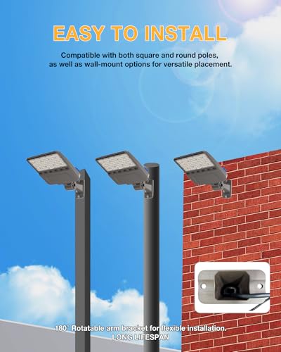 LED Parking Lot Light 200W 28000LM 5000K