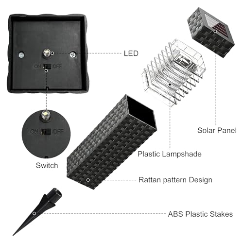 8 Pack Solar Pathway Lights Outdoor