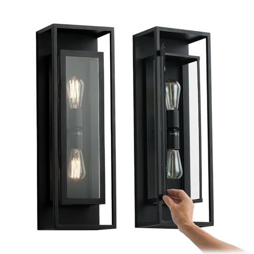24" Modern Outdoor Porch Wall Light (2 Count)