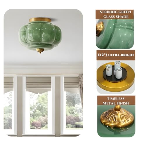 Mid Century Semi Flush Mount Ceiling Light Fixture
