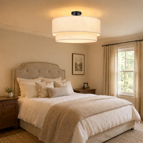 24 Inch Flush Mount Ceiling Light Black
