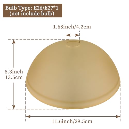 Glass Lamp Shade Replacement for Torchiere Floor Lamps