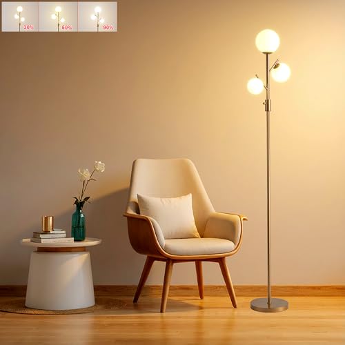 Mid Century Modern 3 Globe Tree Floor Lamp