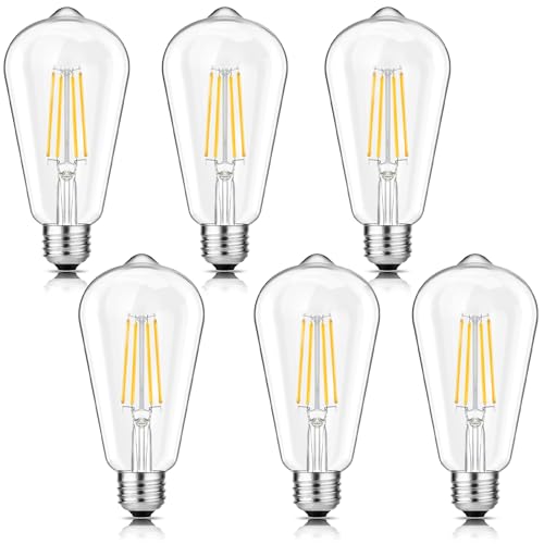 Vintage LED Edison Bulbs 60W Equivalent (6 Count)