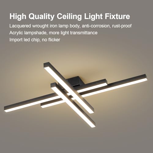 43.3" Modern Ceiling Light with Remote
