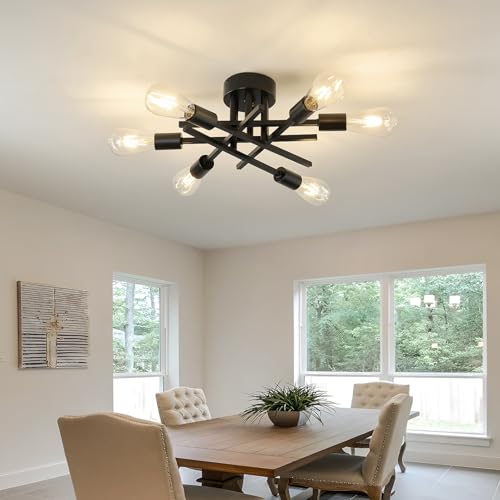 Semi Flush Mount Motion Sensor Ceiling Light Fixture