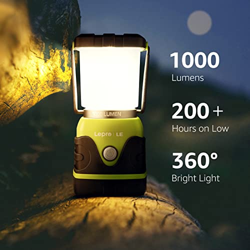 1000LM Battery Powered LED Camping Lantern with 4 Light Modes