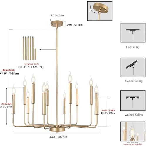 Modern Gold Farmhouse Chandeliers