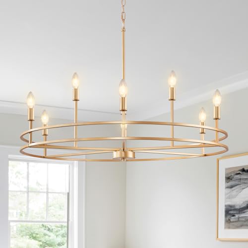Brushed Gold Chandelier Light Fixture 9