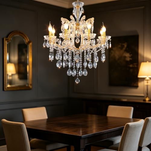 Maria Theresa Chandelier Light Fixture Modern Gold 8