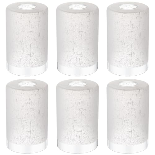 6 Pack White Linen Frosted Glass Lamp Shade 1 (6 Count)